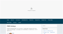 Desktop Screenshot of forvholidays.com